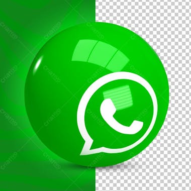 ícone whatsapp 3d para composição psd