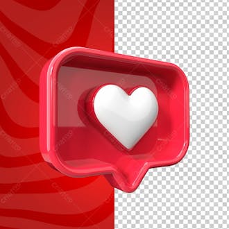Like de coração emoji amor redes sociais