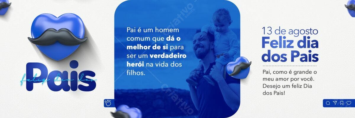 Banner Dia dos Pais PSD Editável