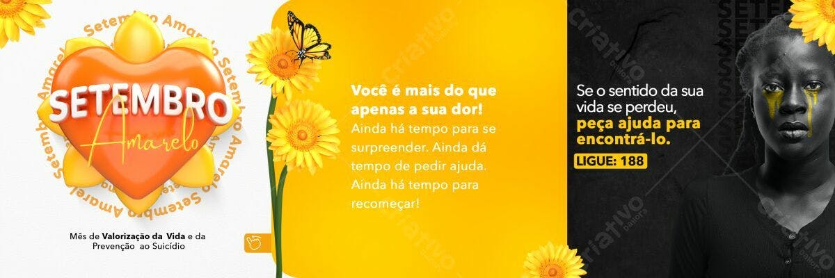 Banner Setembro Amarelo PSD Editável