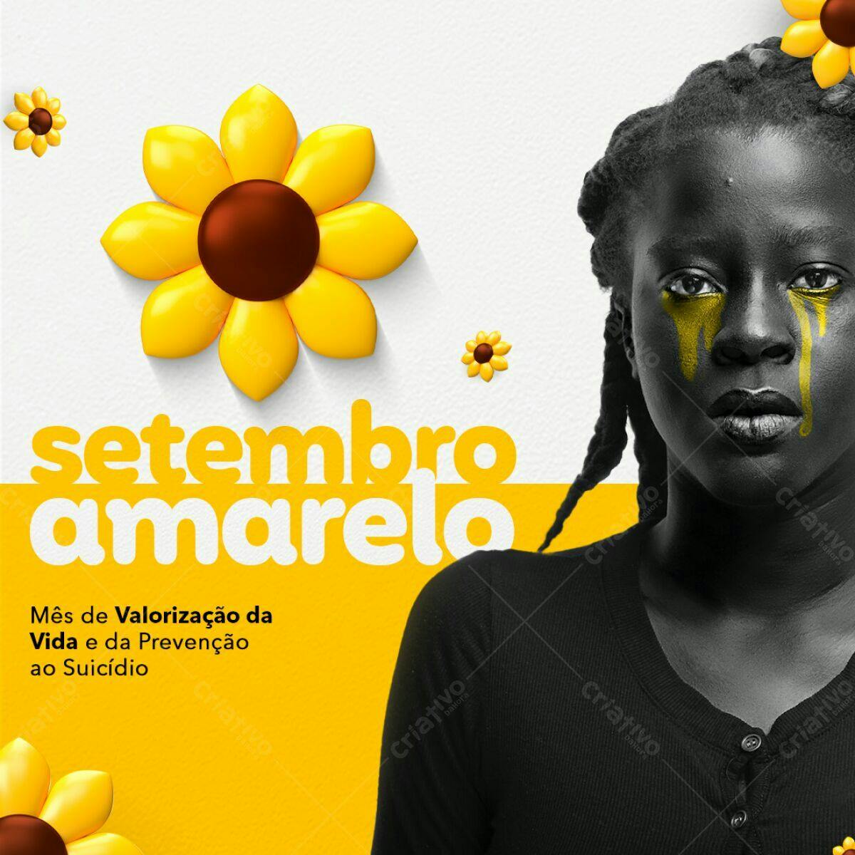 Post para Setembro Amarelo PSD Editável