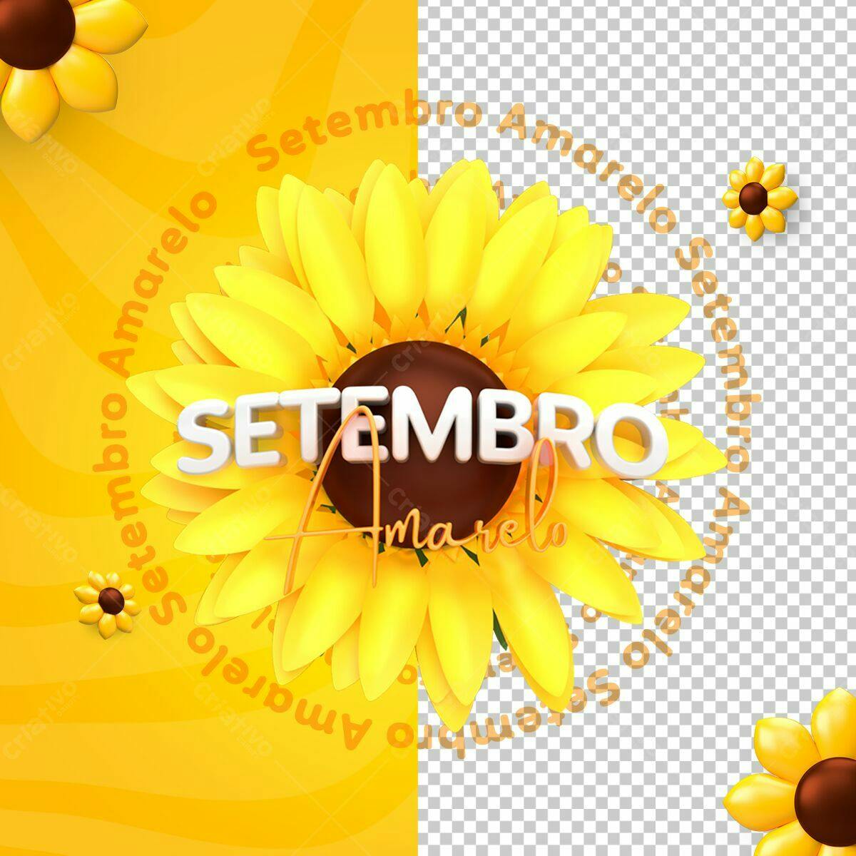Post para Setembro Amarelo PSD Editável