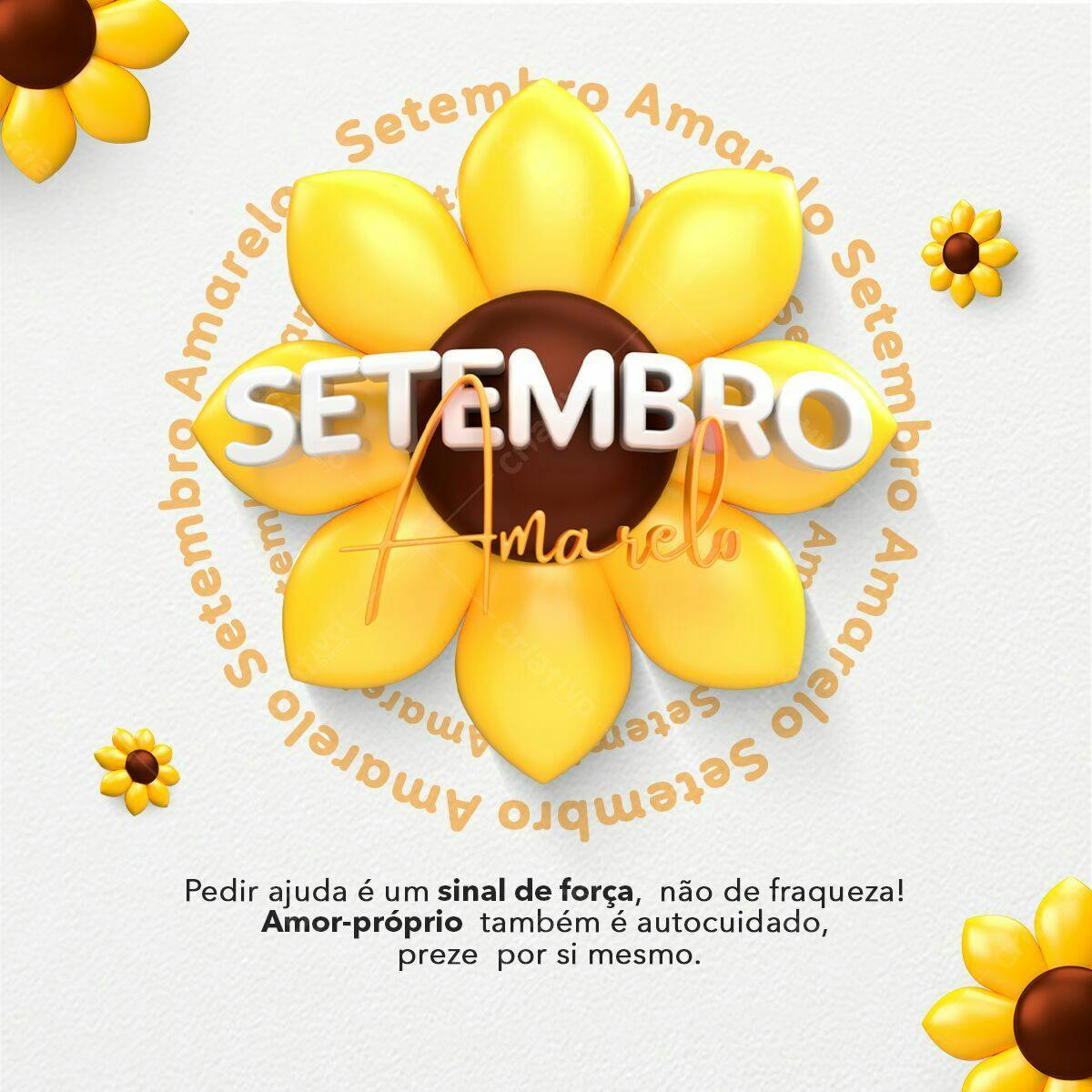 Flyer Setembro Amarelo PSD Editável