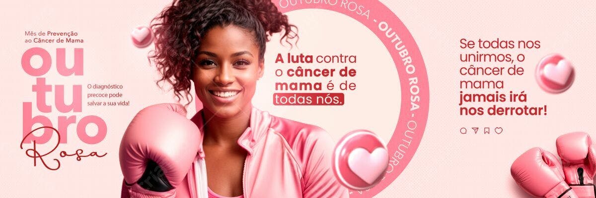 Banner Outubro Rosa PSD Editável