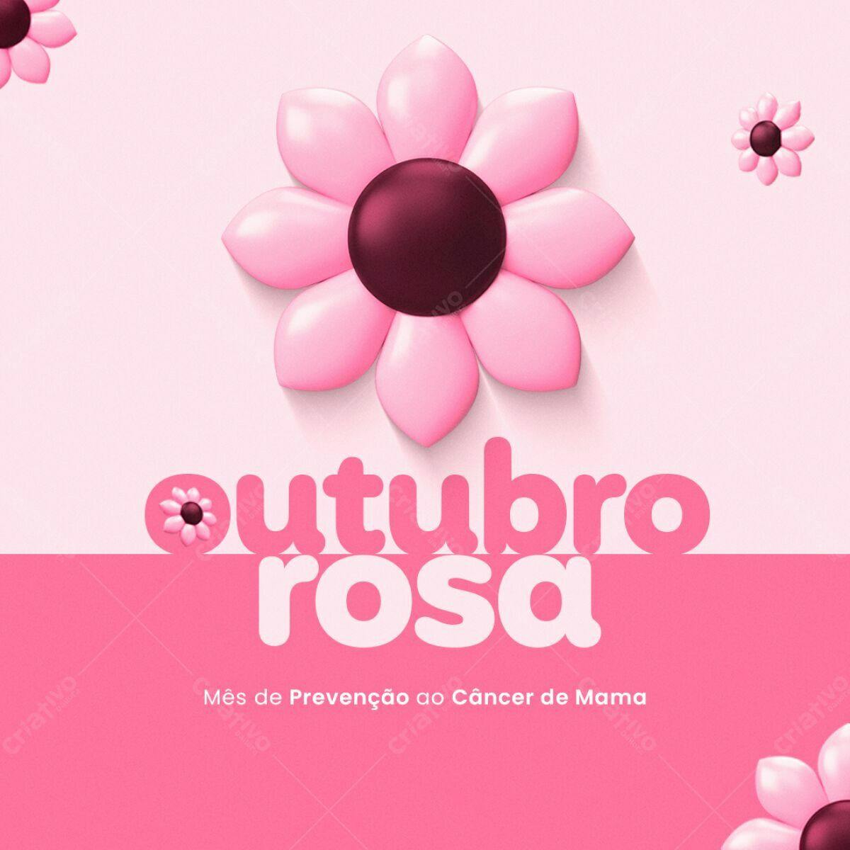 Post para Outubro Rosa PSD Editável