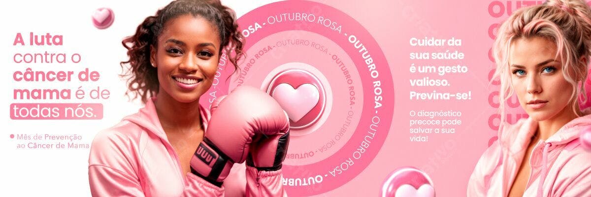 Banner Outubro Rosa PSD Editável