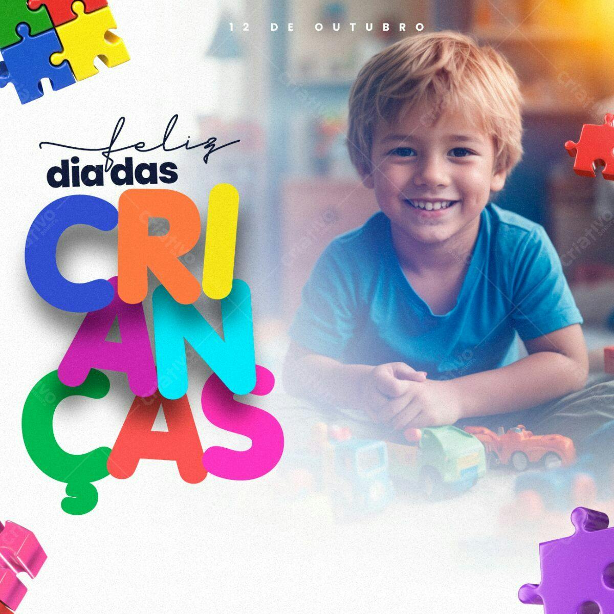 Post para Dia das Crianças PSD Editável