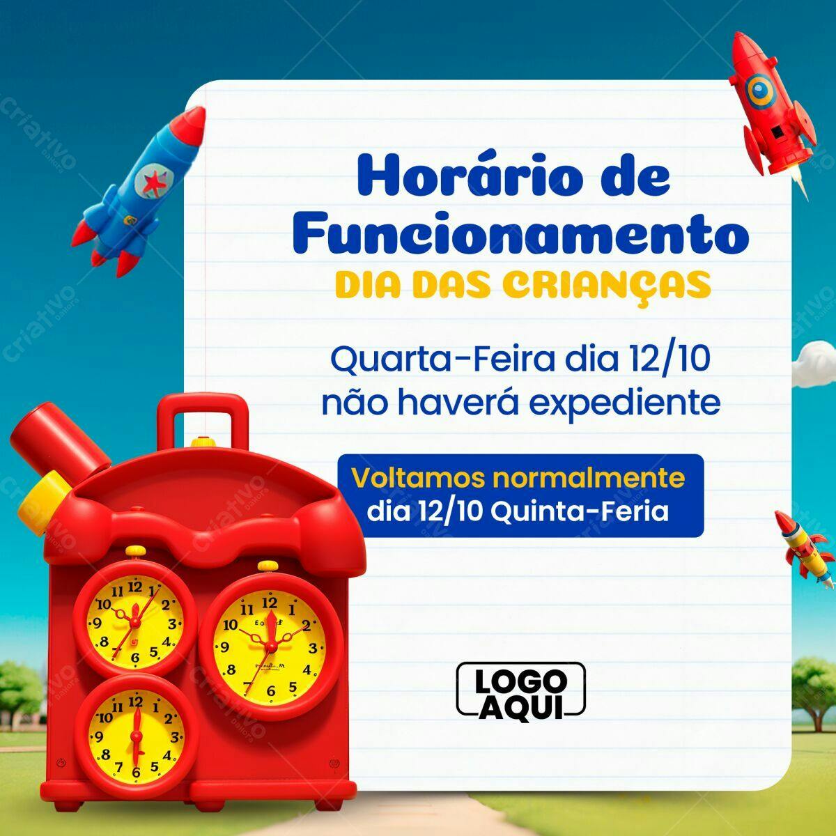 Flyer Dia das Crianças PSD Editável