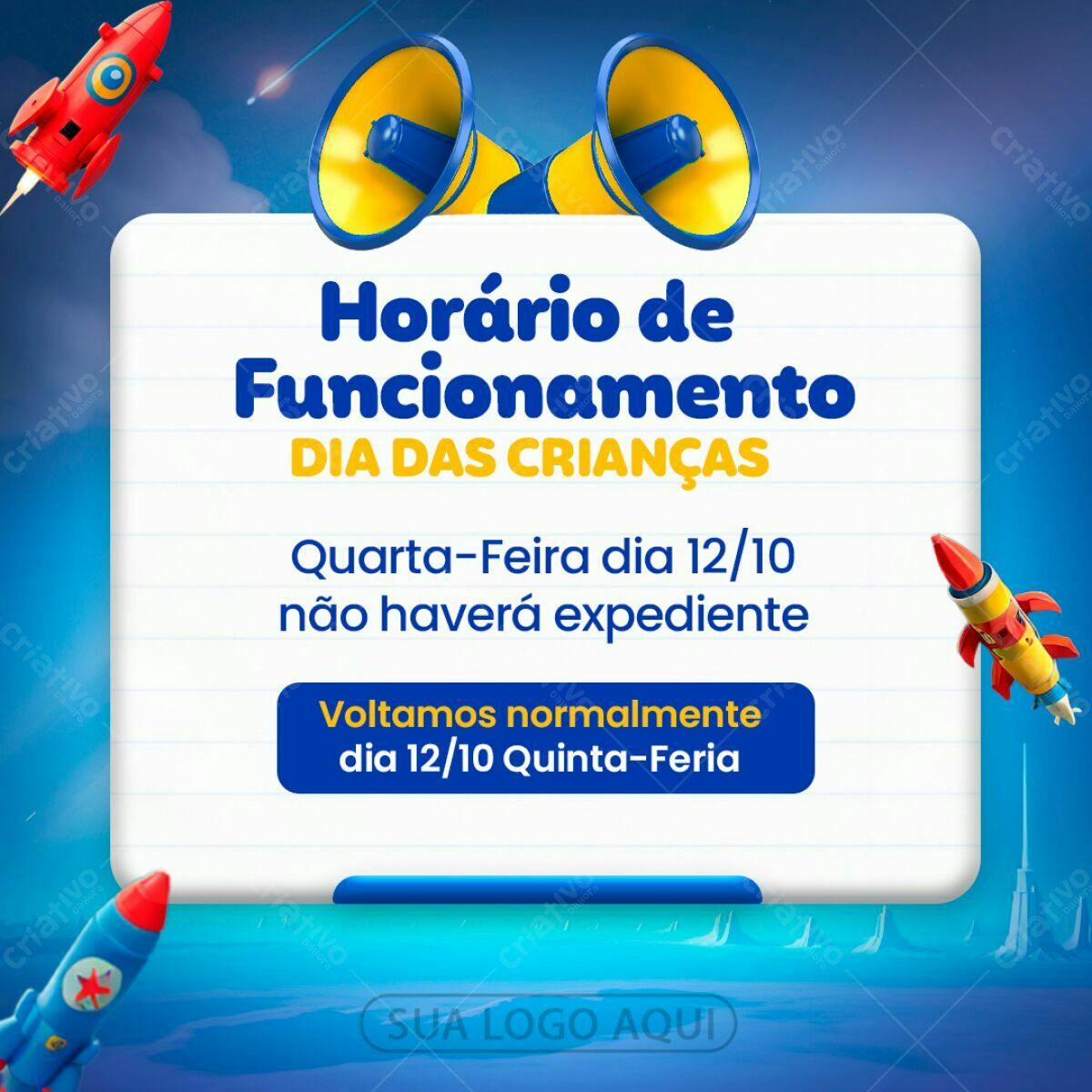 Flyer Dia das Crianças PSD Editável