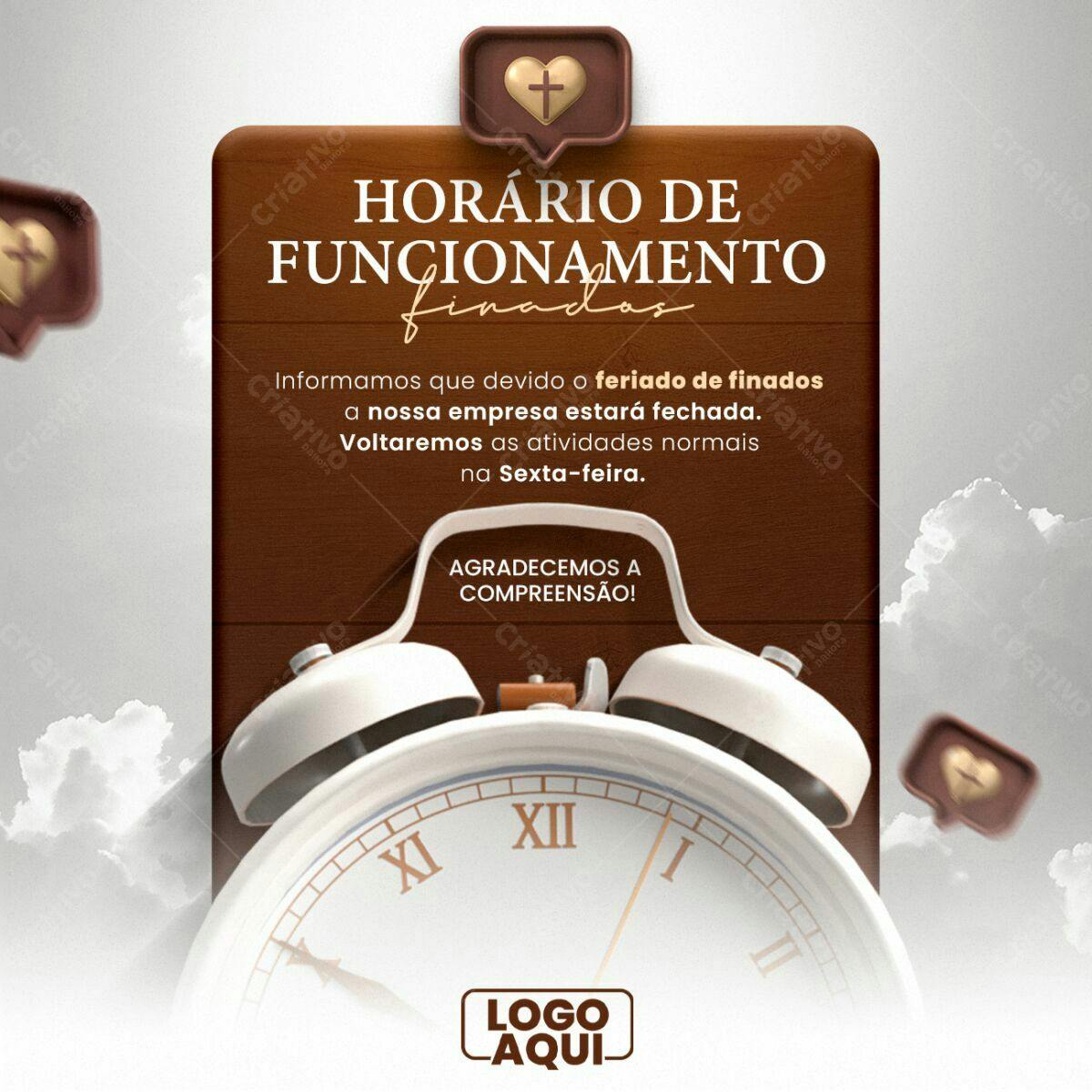 Postagem Dia de Finados PSD Editável