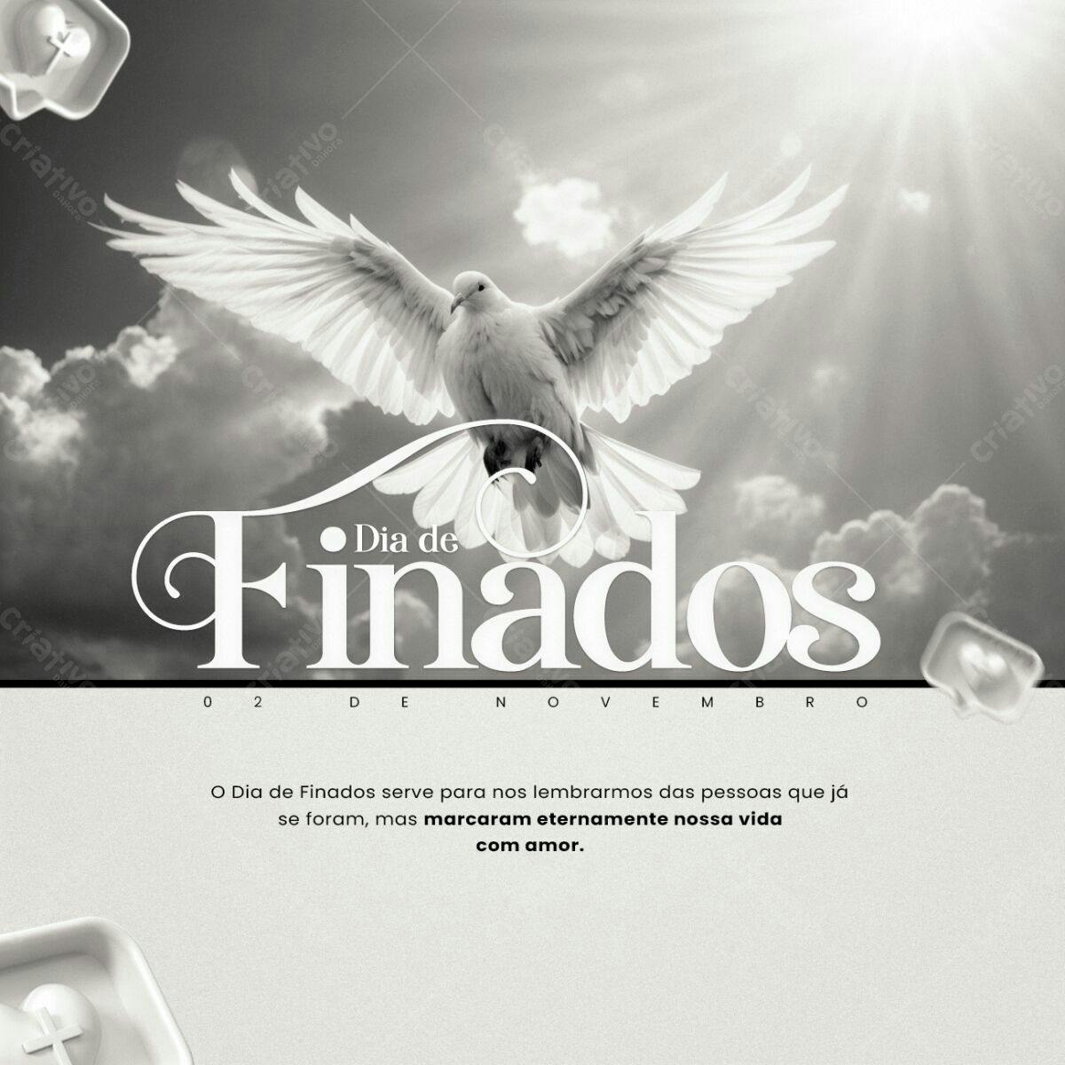 Flyer Dia de Finados PSD Editável