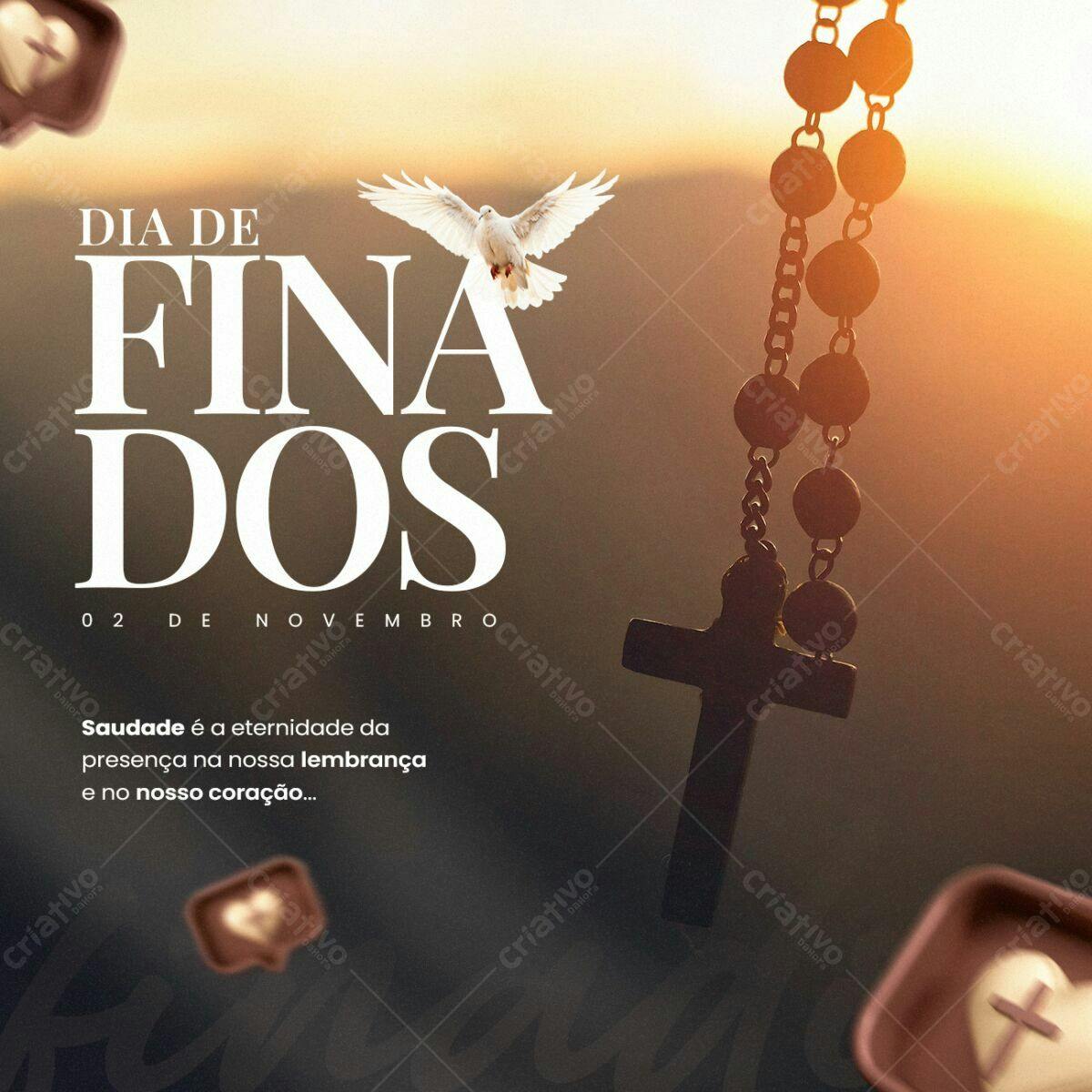 Post para Dia de Finados PSD Editável