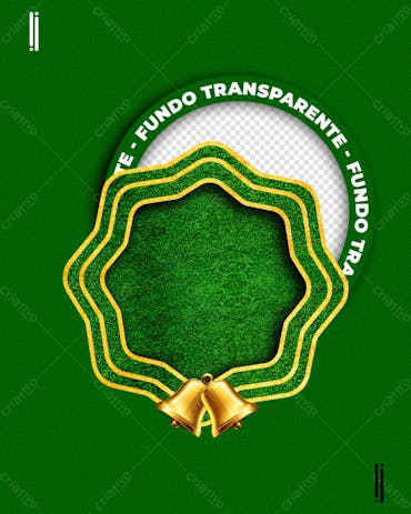 Selo 3D Para Composição Feliz Natal PNG Transparente Sem Fundo