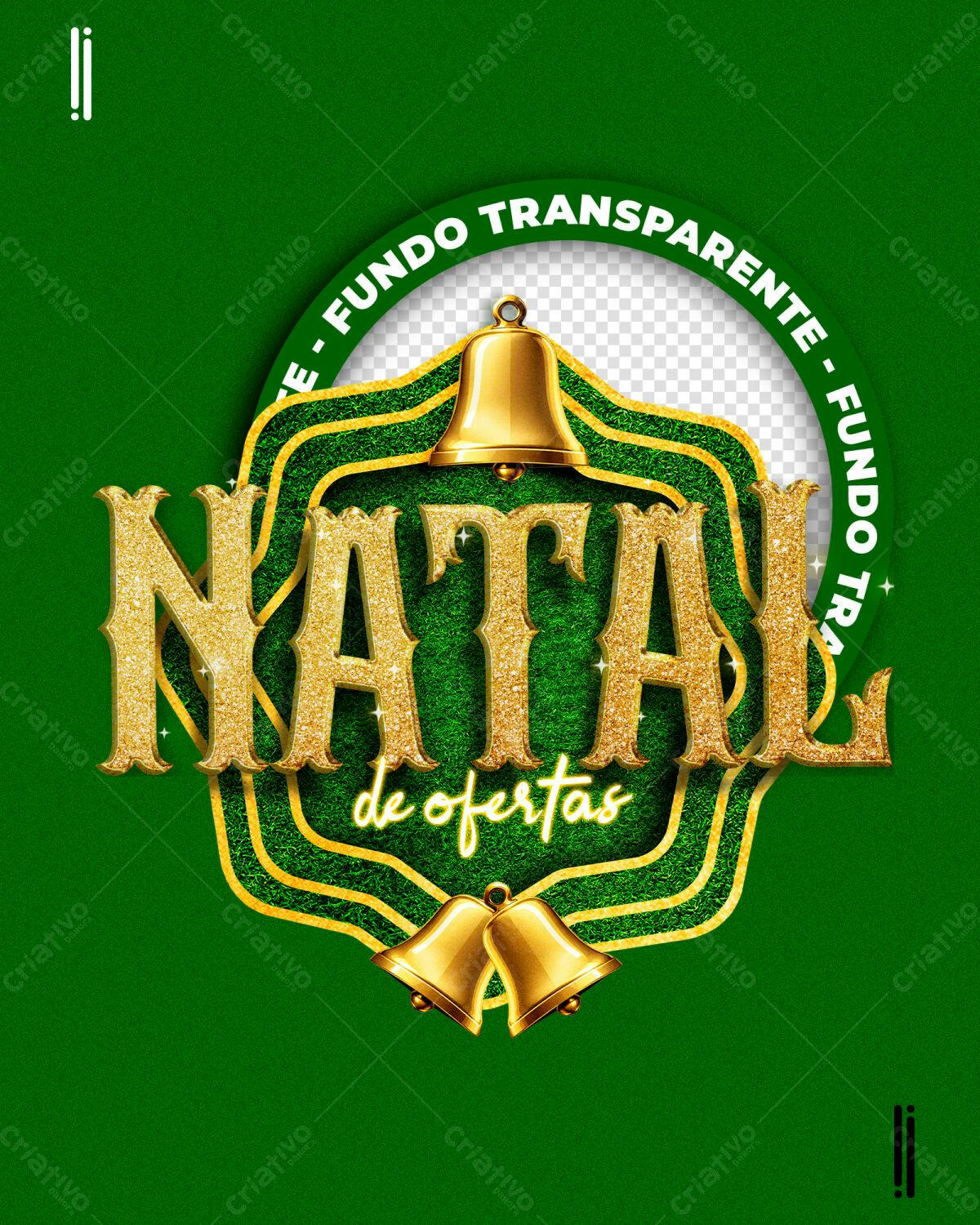 Flyer Natalino com Sinos e Fundo Verde PSD Editável
