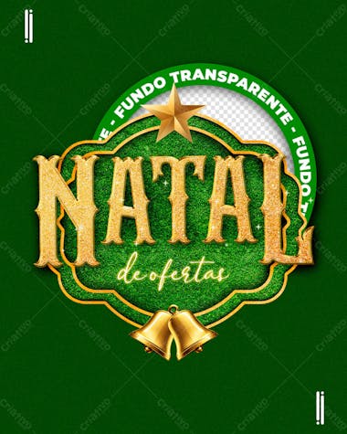 Selo 3d | tema natal | psd editável | imagem sem fundo | para composição