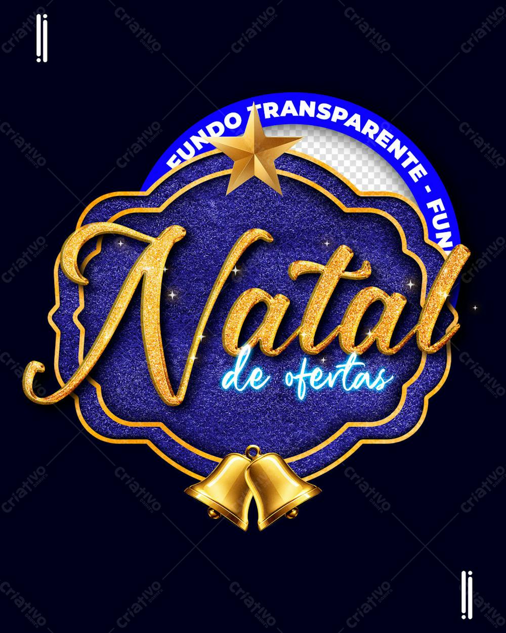 SELO 3D | TEMA NATAL | PSD EDITÁVEL | IMAGEM SEM FUNDO | PARA COMPOSIÇÃO