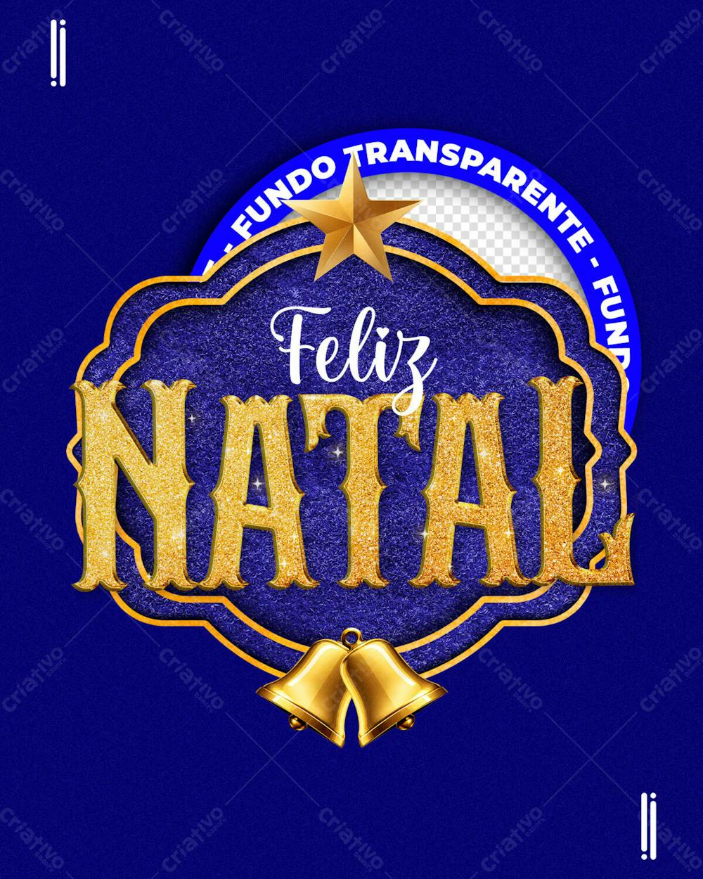 SELO 3D | TEMA NATAL | PSD EDITÁVEL | IMAGEM SEM FUNDO | PARA COMPOSIÇÃO