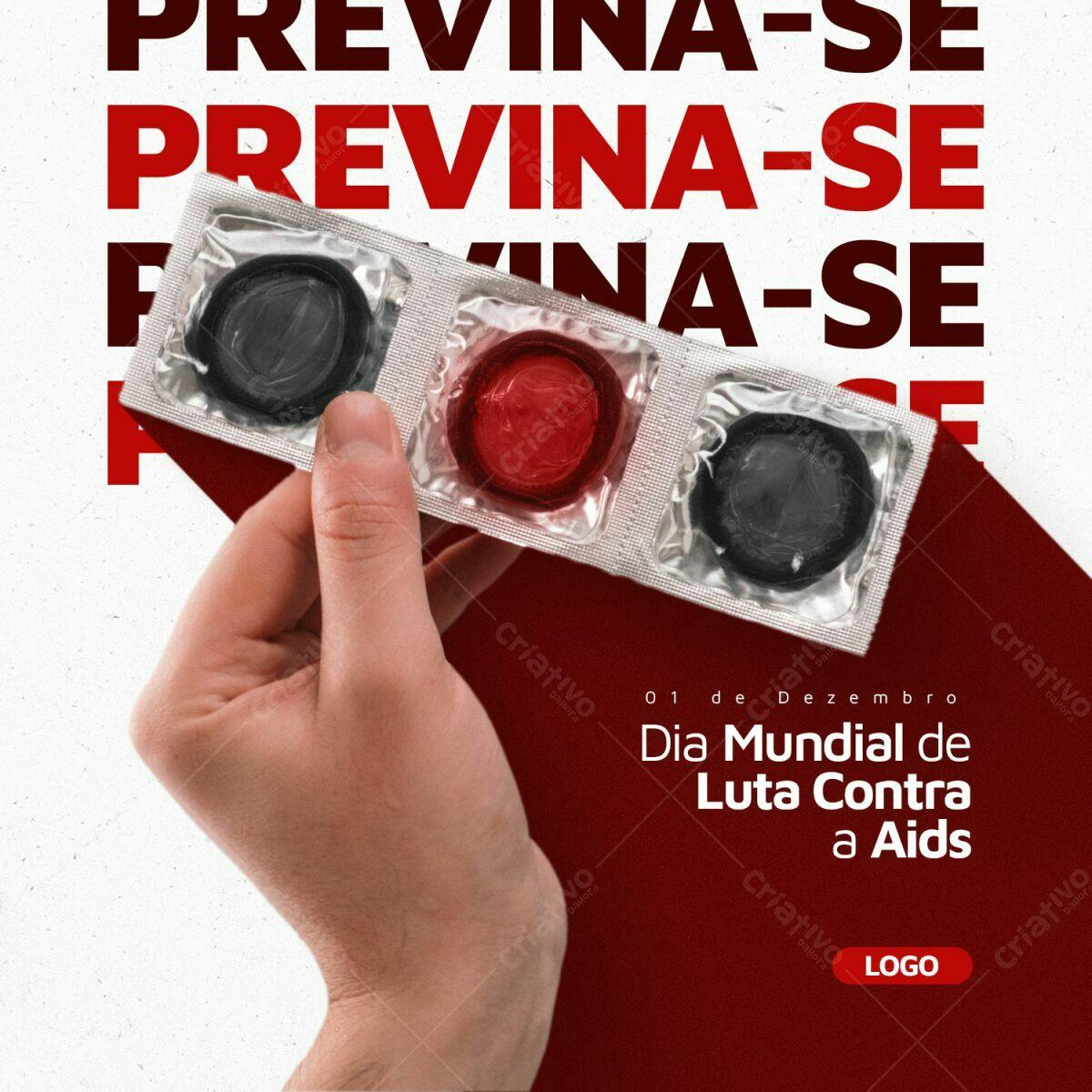 Flyer Dia Mundial de Luta Contra a Aids PSD Editável