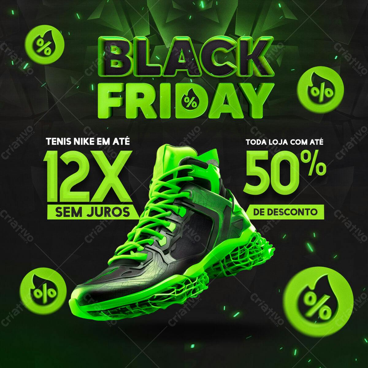 Banner Black Friday Tênis Nike PSD Editável