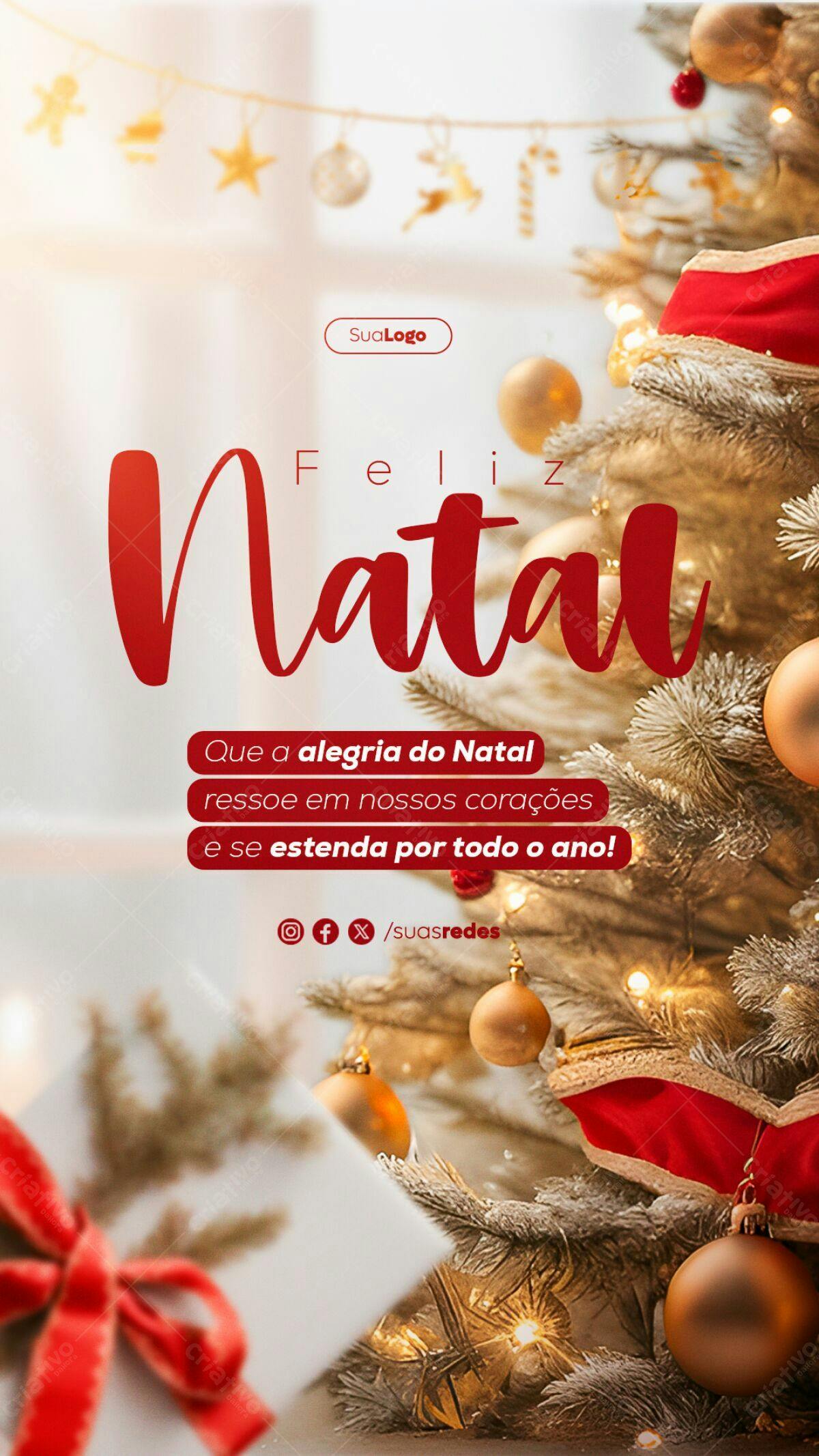 Postagem Feliz Natal PSD Editável