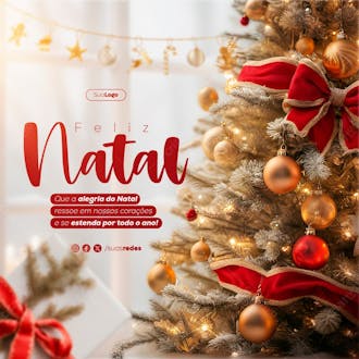 Que a alegria do natal ressoe em nossos corações 25 de dezembro natal social media post feed