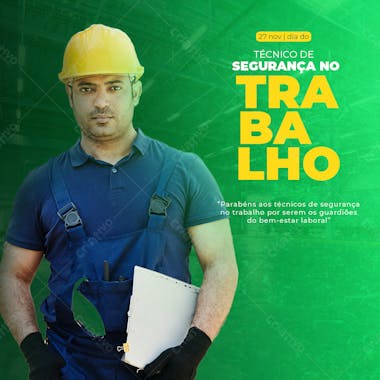 Dia do técnico de segurança no trabalho