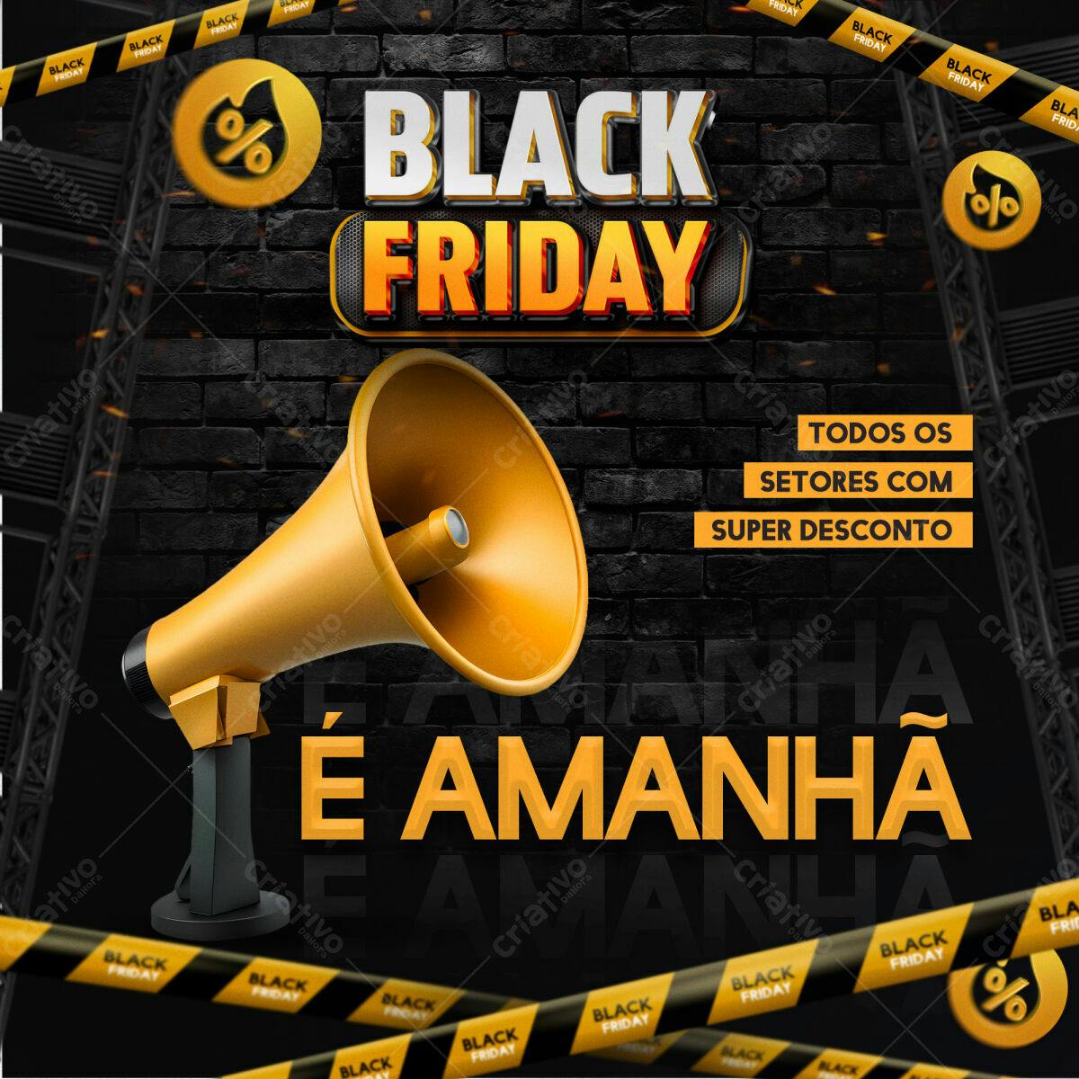 Flyer Black Friday PSD Editável