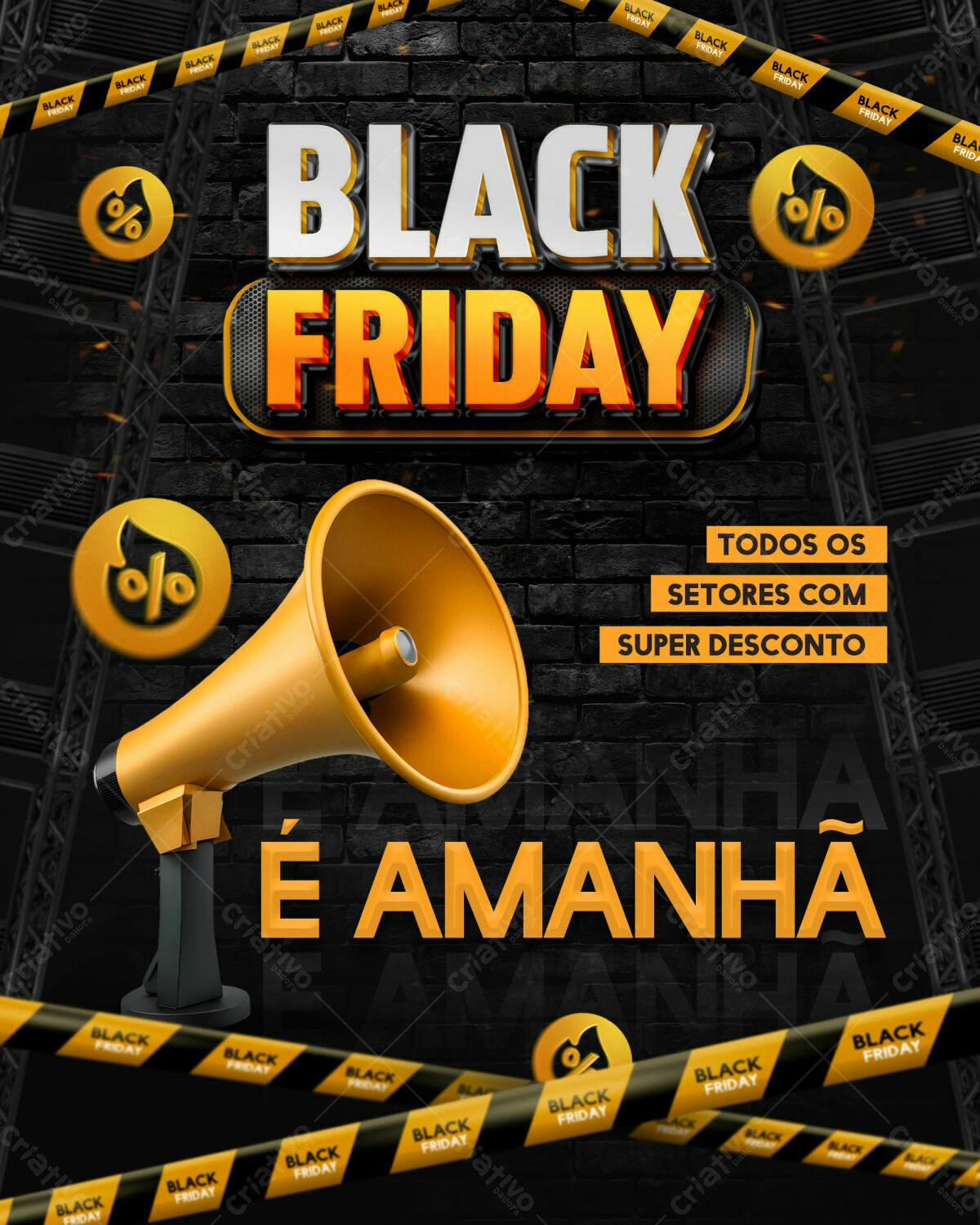 Flyer Black Friday PSD Editável