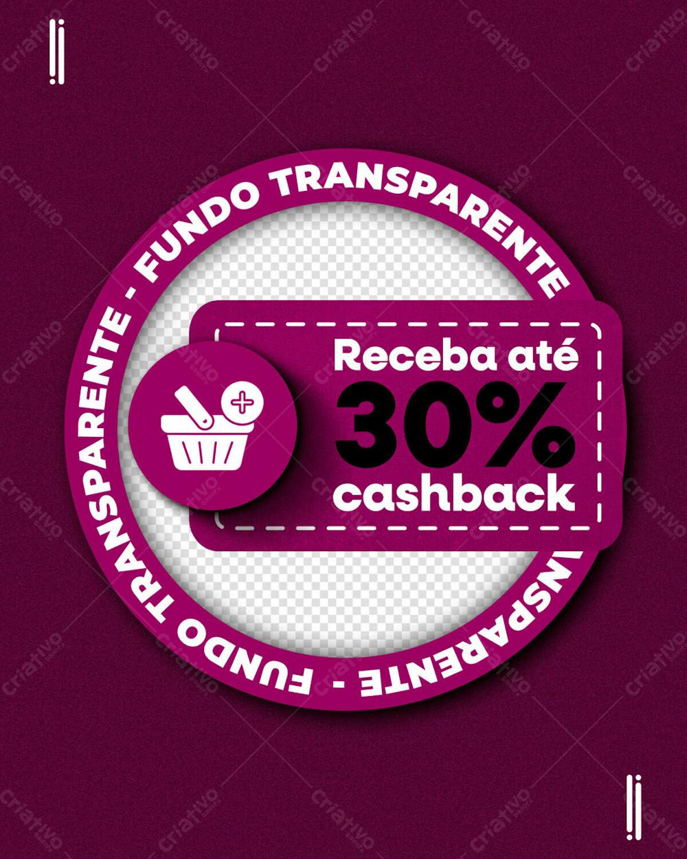 SELO 3D | CASH BACK | CASHBACK | IMAGEM SEM FUNDO | PSD EDITÁVEL