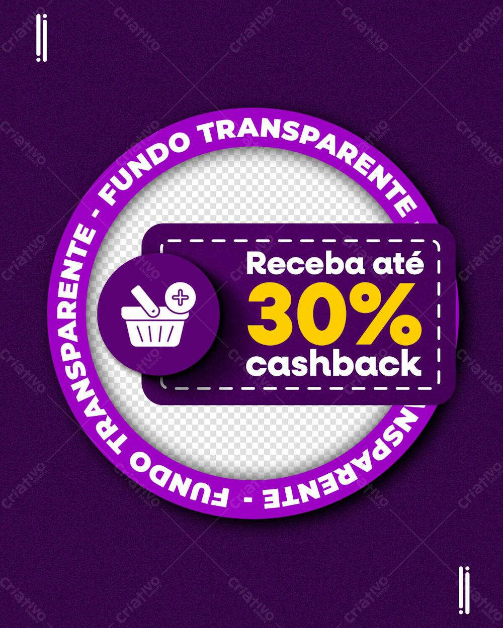 SELO 3D | CASH BACK | CASHBACK | IMAGEM SEM FUNDO | PSD EDITÁVEL