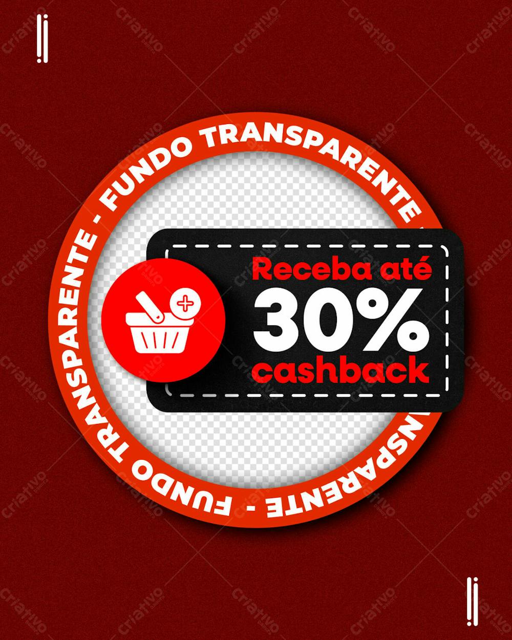 SELO 3D | CASH BACK | CASHBACK | IMAGEM SEM FUNDO | PSD EDITÁVEL