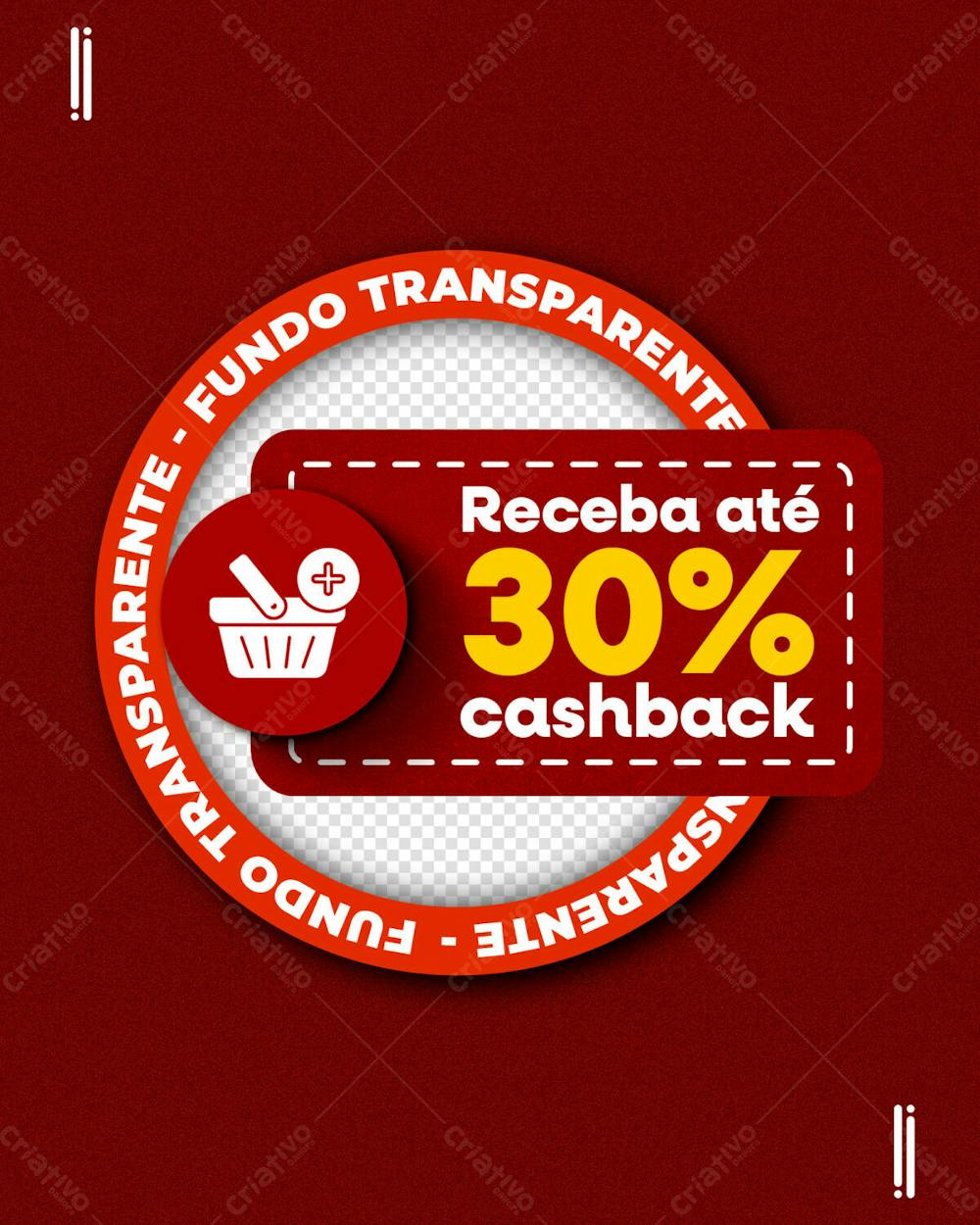 SELO 3D | CASH BACK | CASHBACK | IMAGEM SEM FUNDO | PSD EDITÁVEL