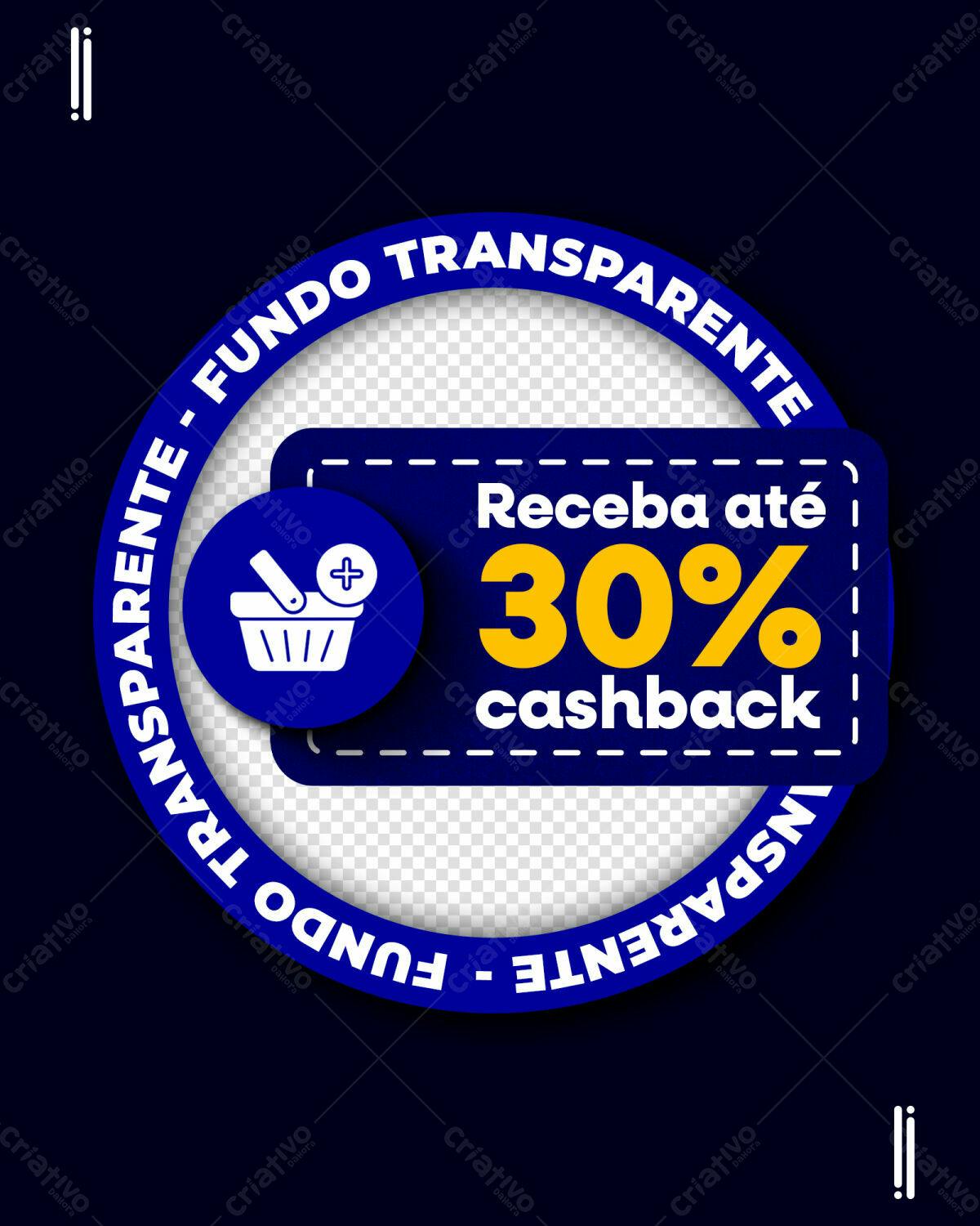 Banner Cashback 30% PSD Editável