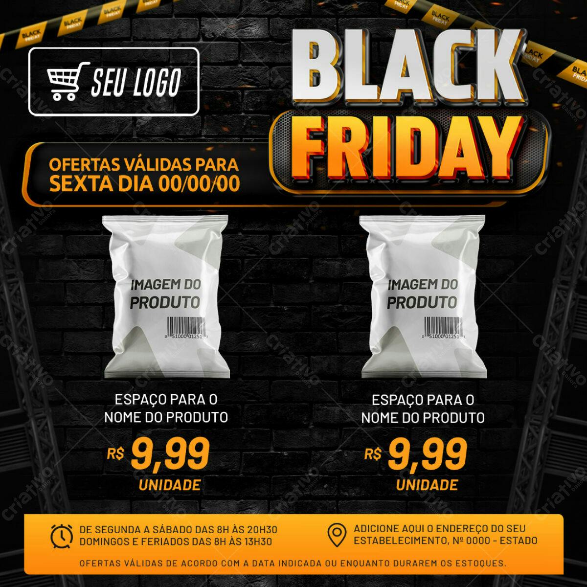 Flyer Black Friday PSD Editável