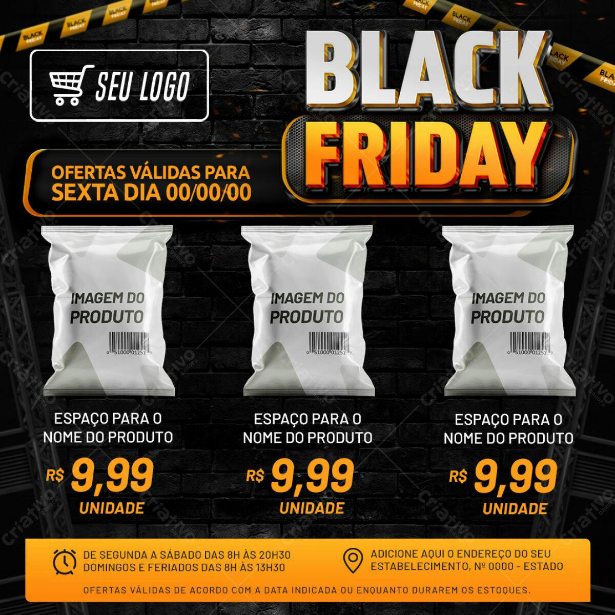 Flyer Black Friday PSD Editável