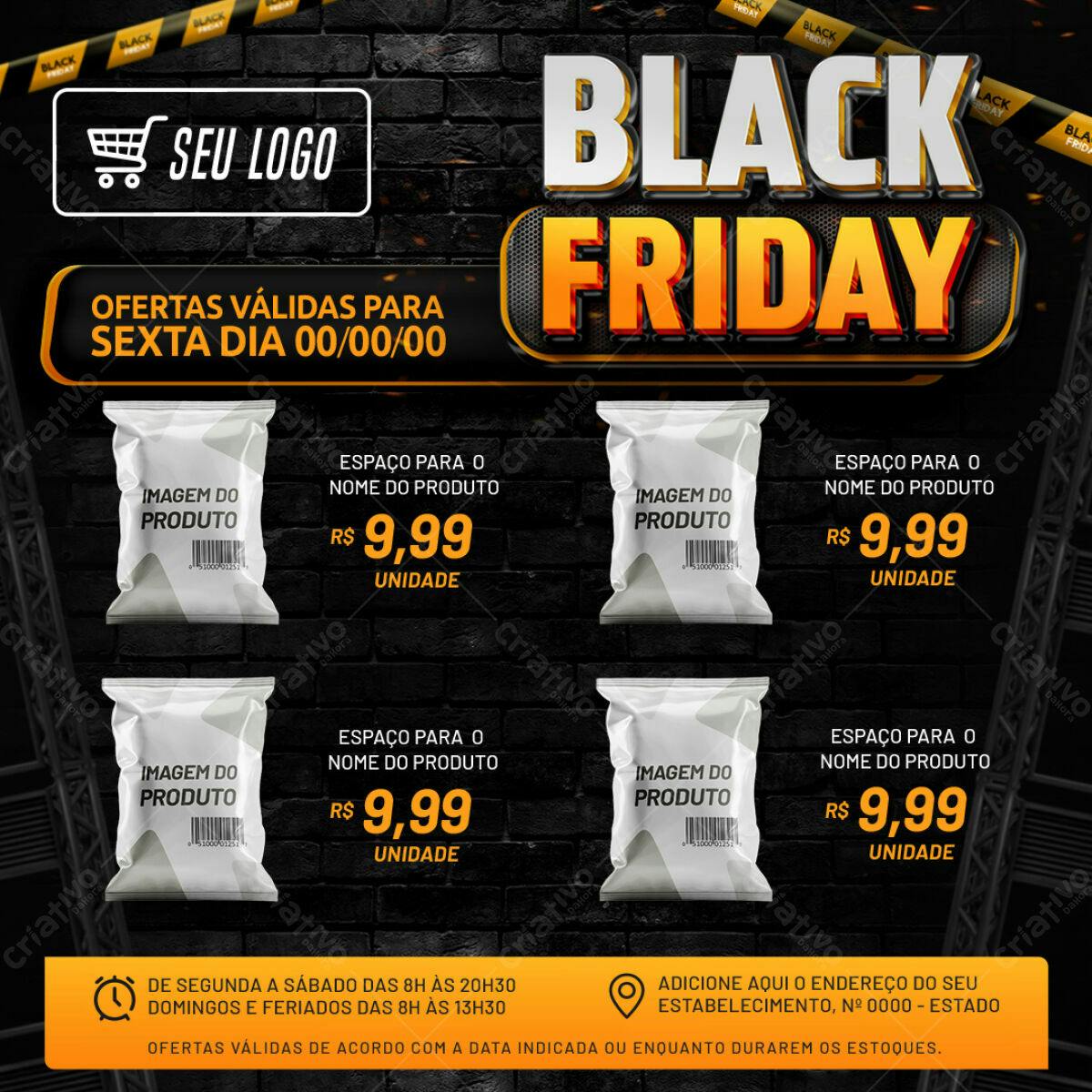 Flyer Black Friday PSD Editável