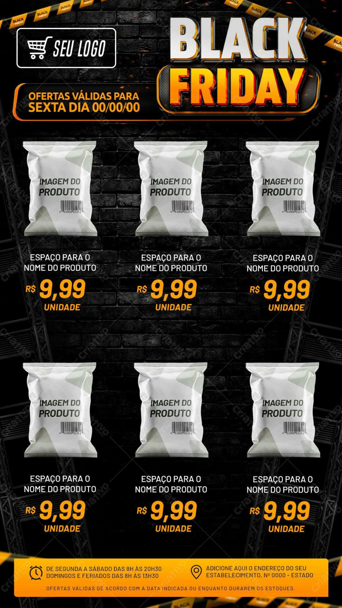 Flyer Black Friday PSD Editável