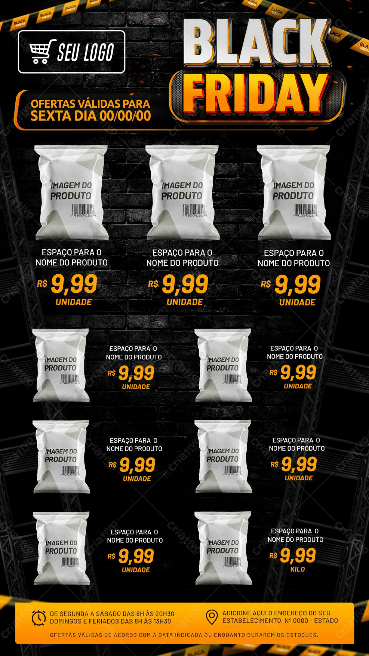 Flyer Black Friday PSD Editável