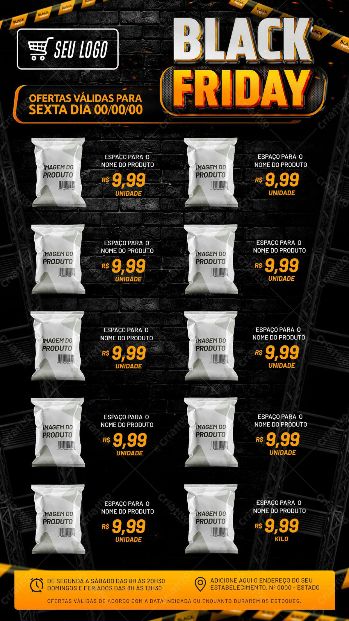 Flyer Black Friday PSD Editável