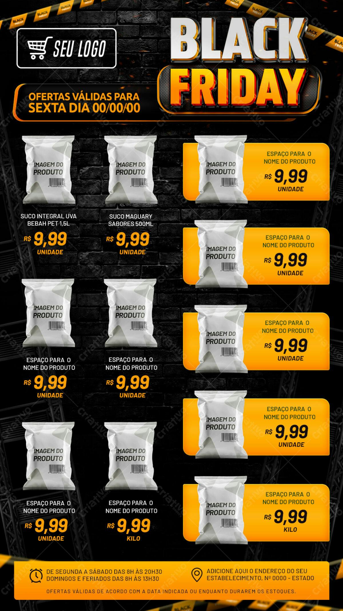 Flyer Black Friday PSD Editável