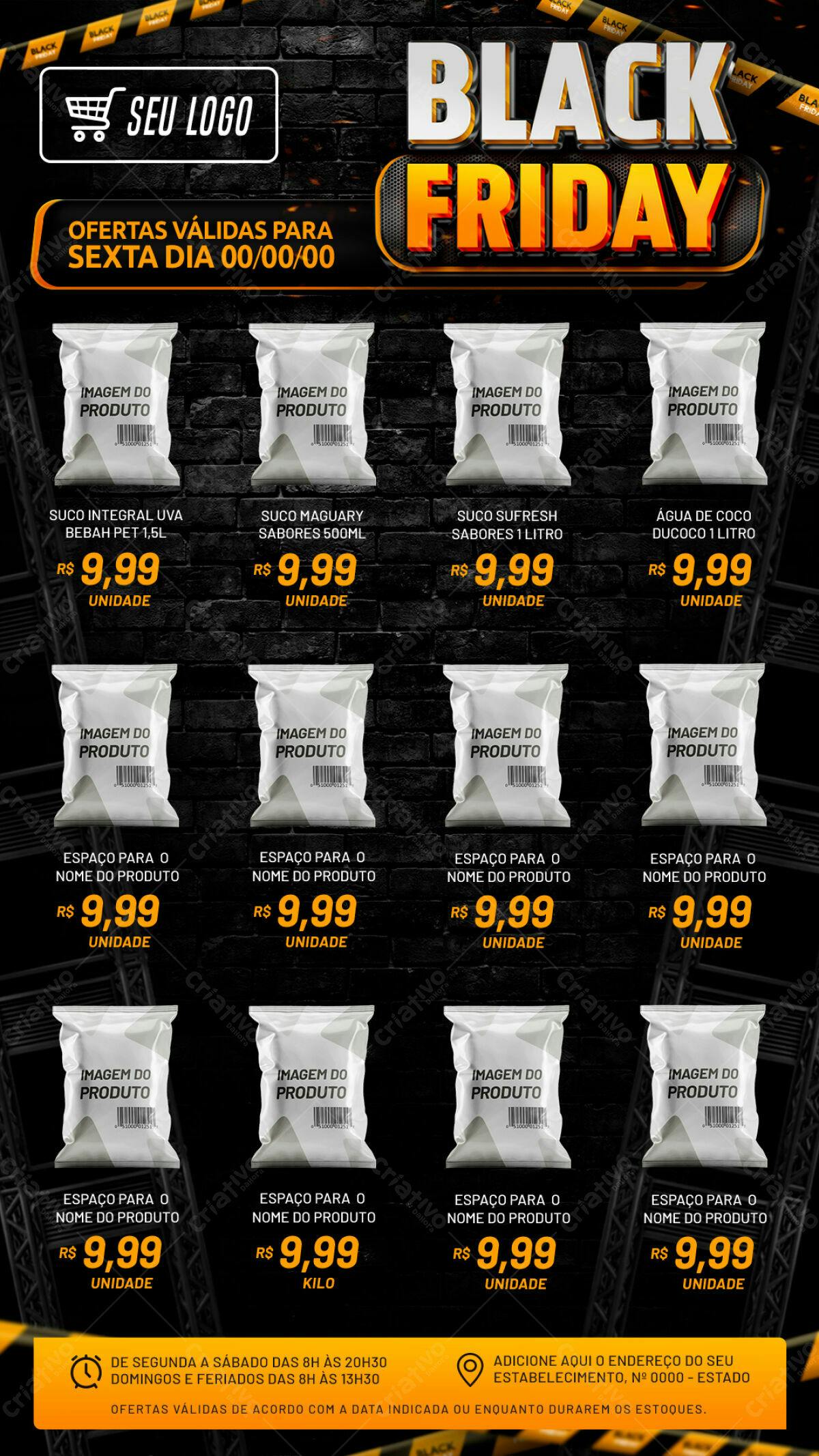 Flyer Black Friday PSD Editável