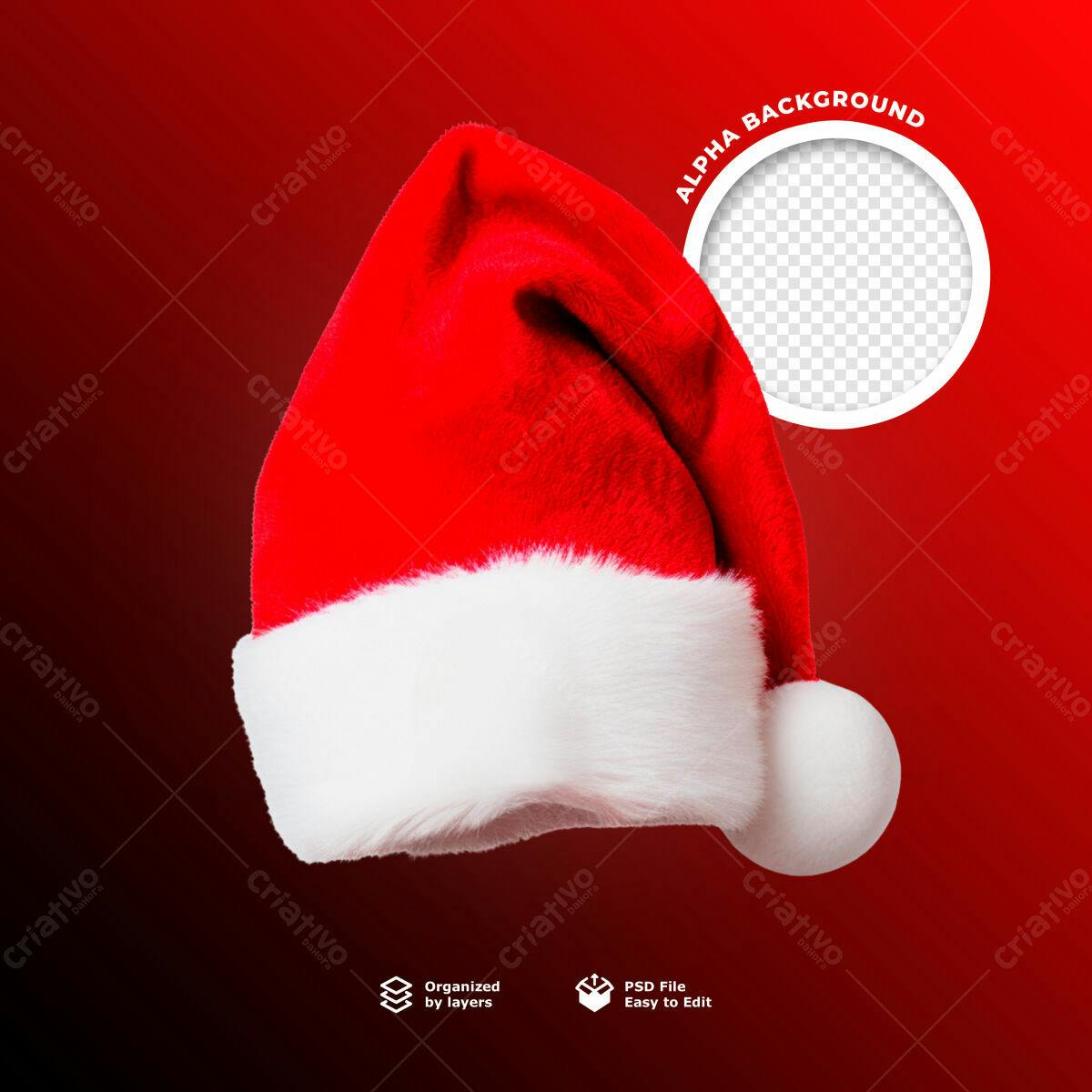 Icone Natal Chapéu Papai Noel PNG com fundo transparente