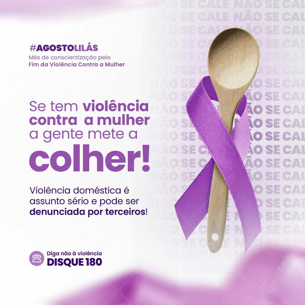 PSD para Campanha Agosto Lilás PSD Editável