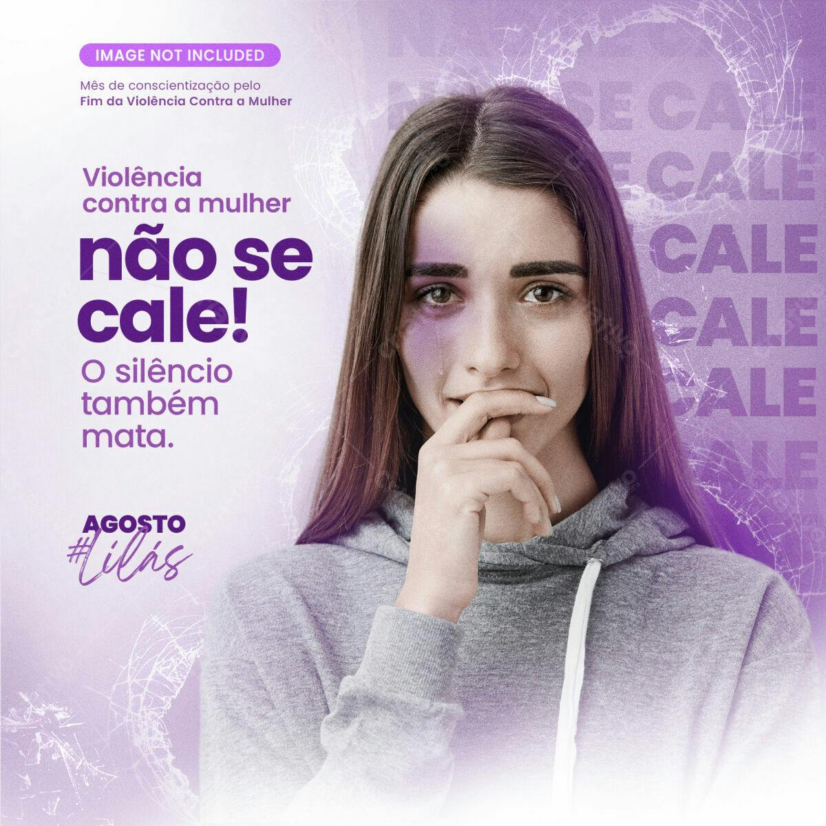 Post Agosto Lilás PSD Editável