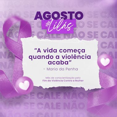 A vida começa quando a violência acaba #agostolilas v 1