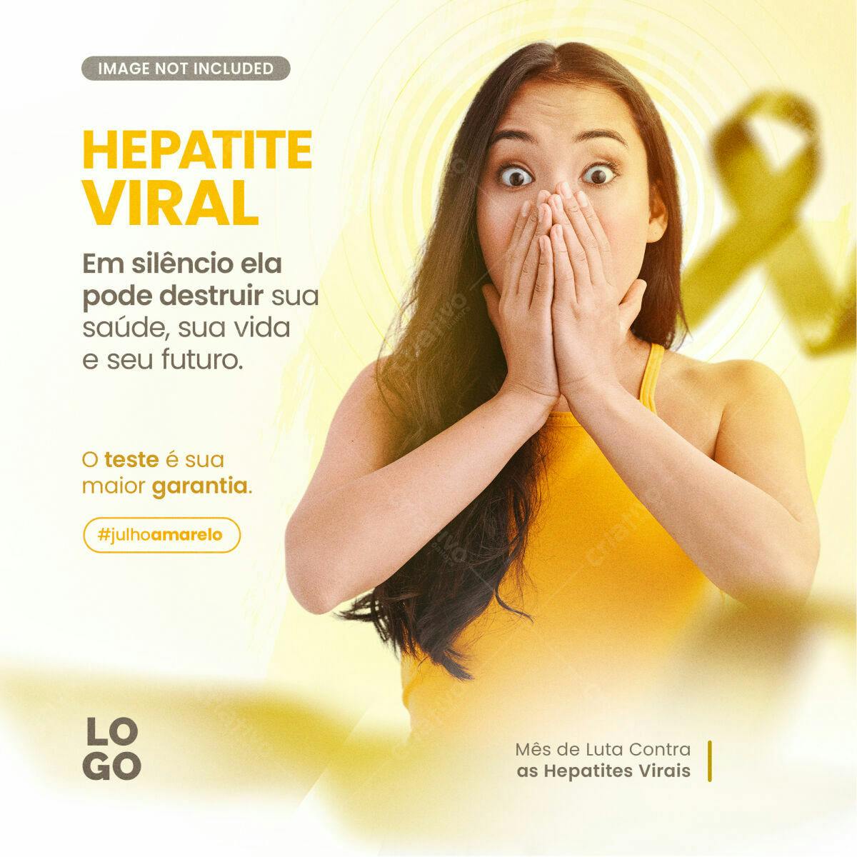 Post para Julho Amarelo PSD Editável