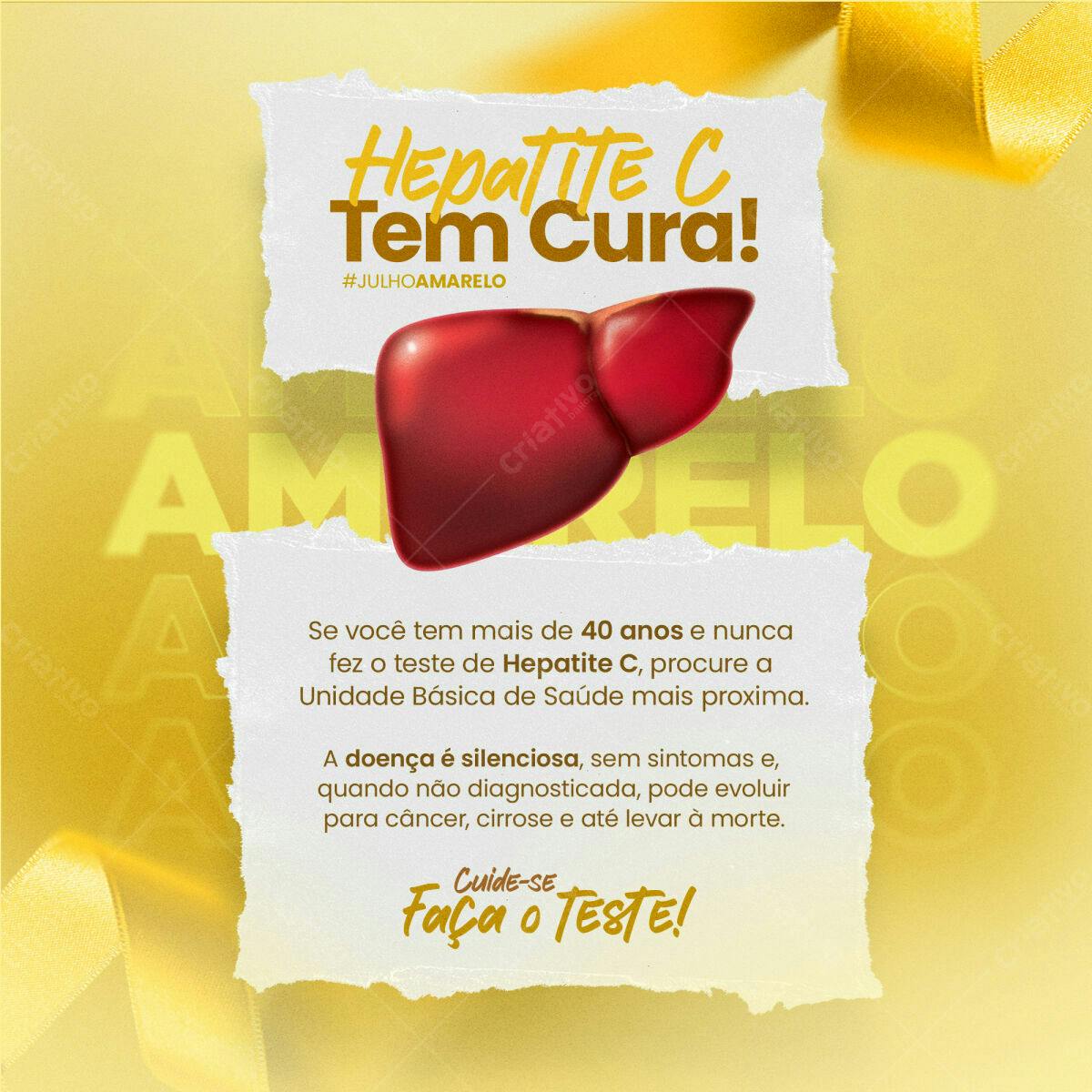 Post para Julho Amarelo PSD Editável