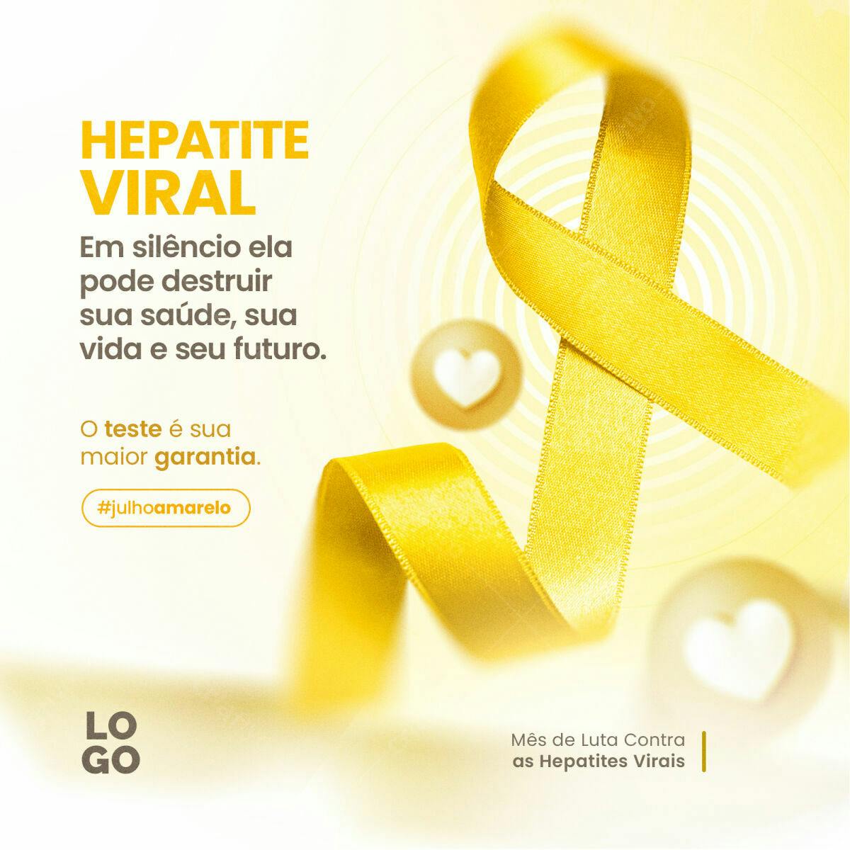 Post para Julho Amarelo PSD Editável