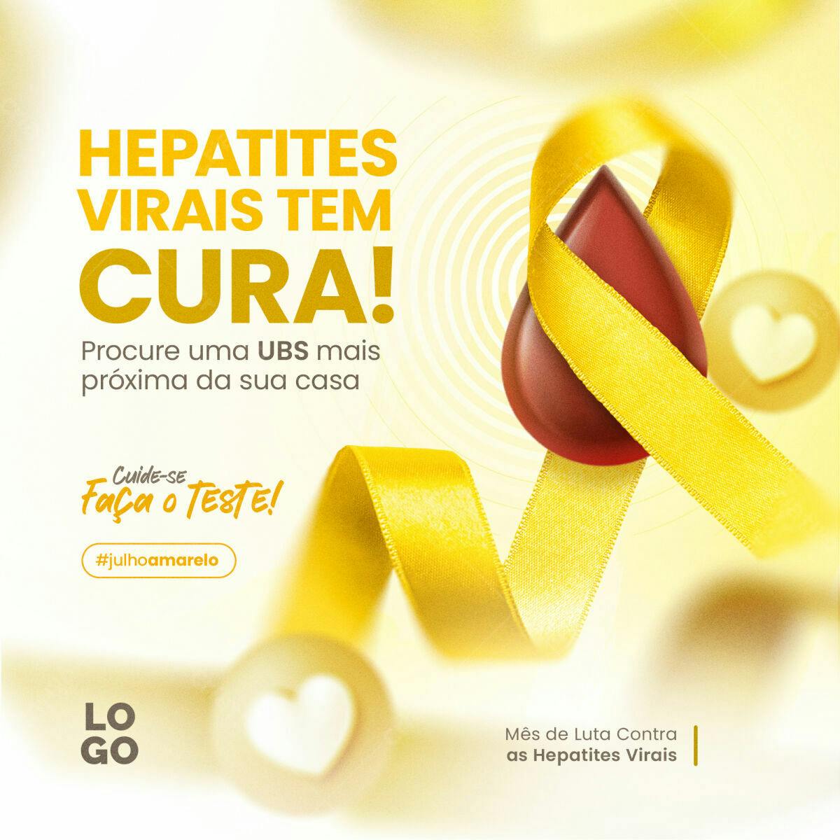 Post para Julho Amarelo PSD Editável