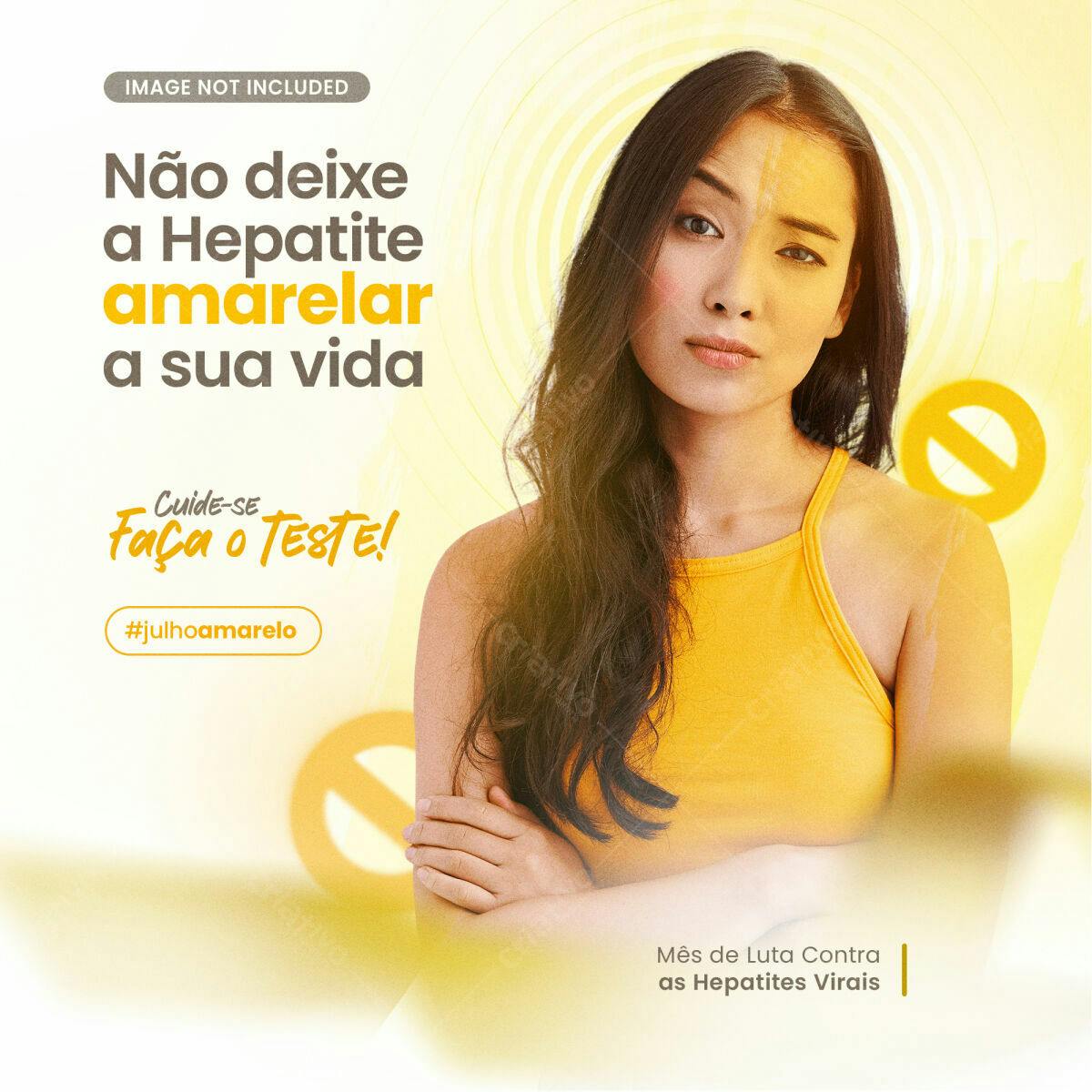 Post para o Julho Amarelo PSD Editável